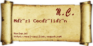 Mözl Cecílián névjegykártya
